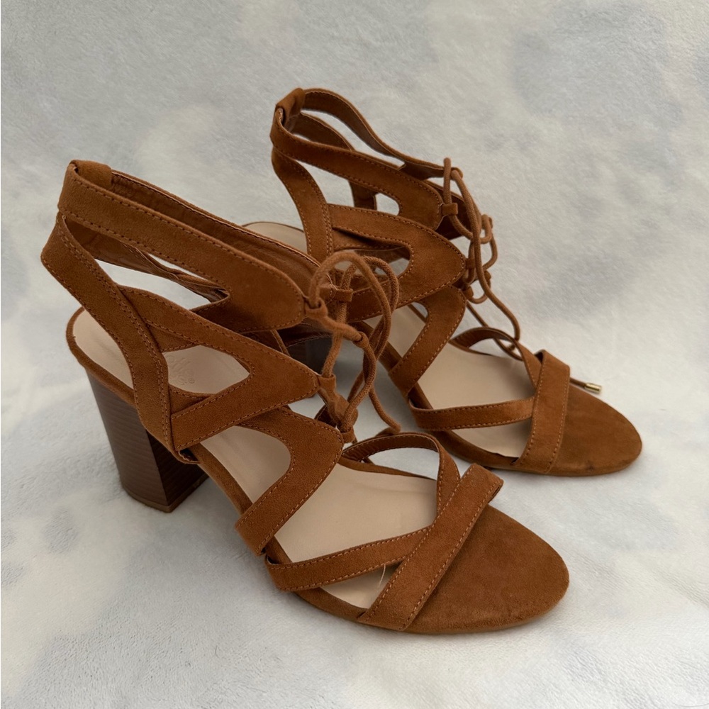 Charlotte Russe Tan Strappy Heels